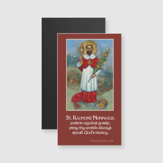 St. Raymond Nonnatus Prayer Magnet (Front/Back)