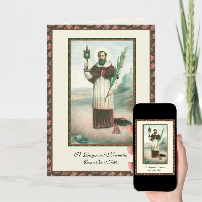 St. Raymond Nonnatus Religious Catholic Prayer Card Zazzle
