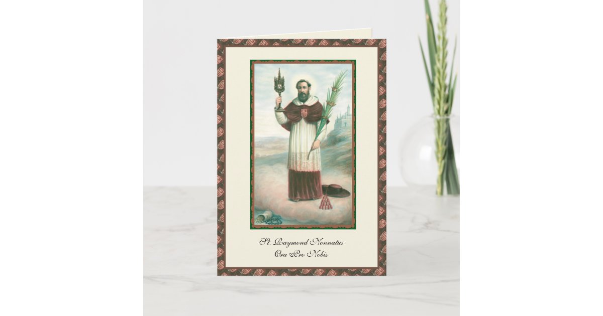 St. Raymond Nonnatus Religious Catholic Prayer Card Zazzle