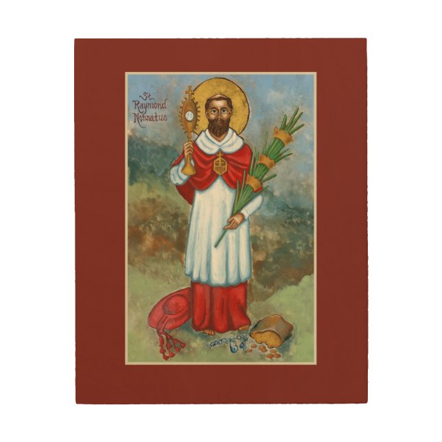 St. Raymond Nonnatus Wood Print Icon (Front)