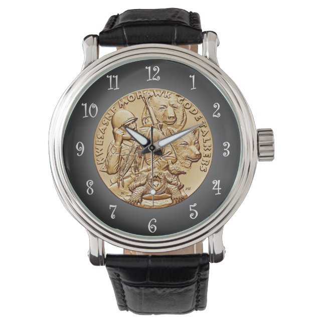 St. Regis Mohawk Tribe Code Talkers Bronze Medal ~ Watch (Front)