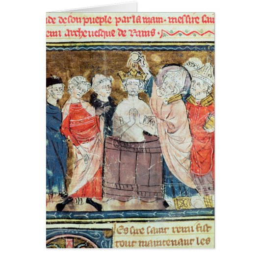 St. Remigius, Bishop of Rheims baptising Cards (Front)