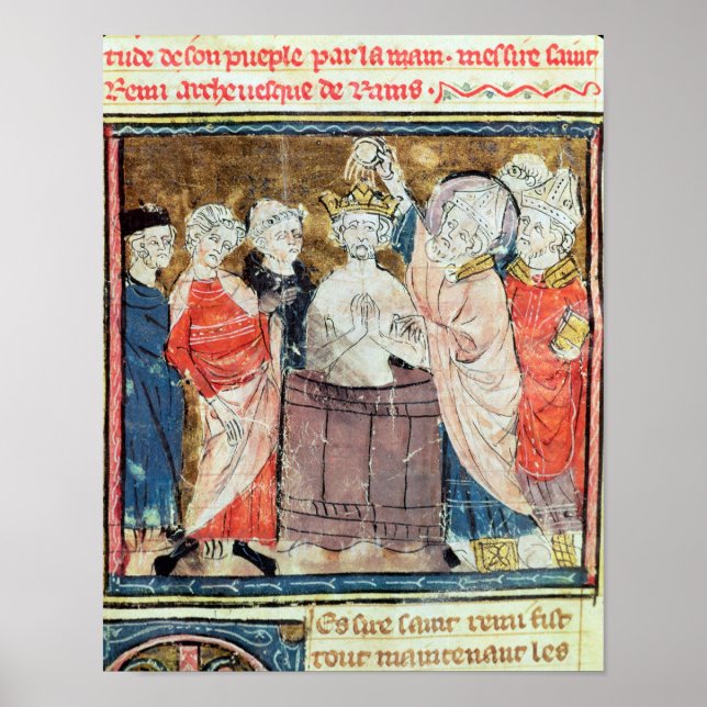 St. Remigius, Bishop of Rheims  baptising Poster (Front)