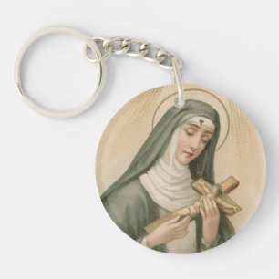 St. Rita of Cascia (M 015) Circular Acrylic Keychain