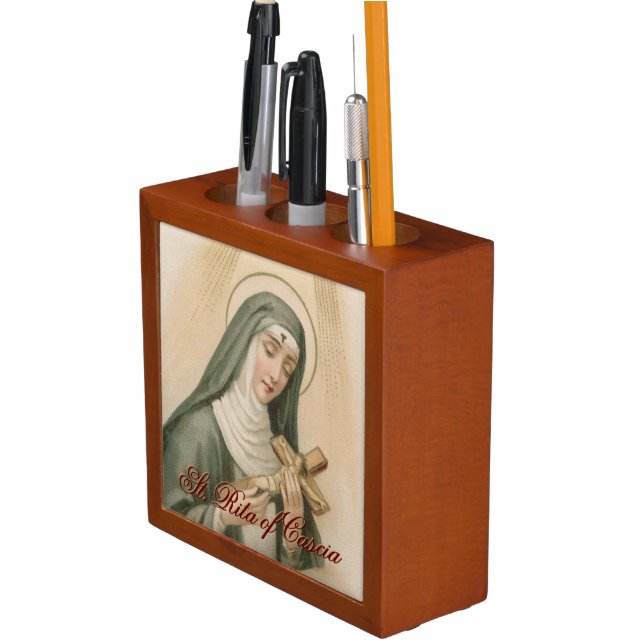 St. Rita of Cascia (M 015) Desk Organizer (In Situ)