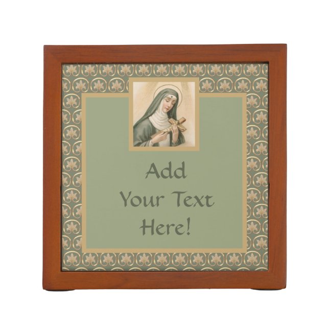 St. Rita of Cascia (M 015) Desk Organizer (Back)