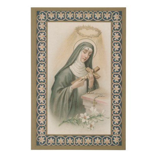 St Rita of Cascia M 015 Faux Canvas Print