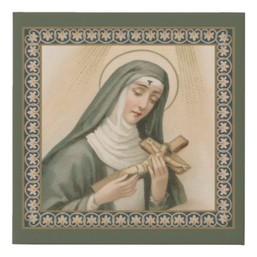 St Rita of Cascia M 015 Faux Canvas Print