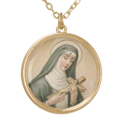 St Rita of Cascia M 015 Gold Plated Necklace