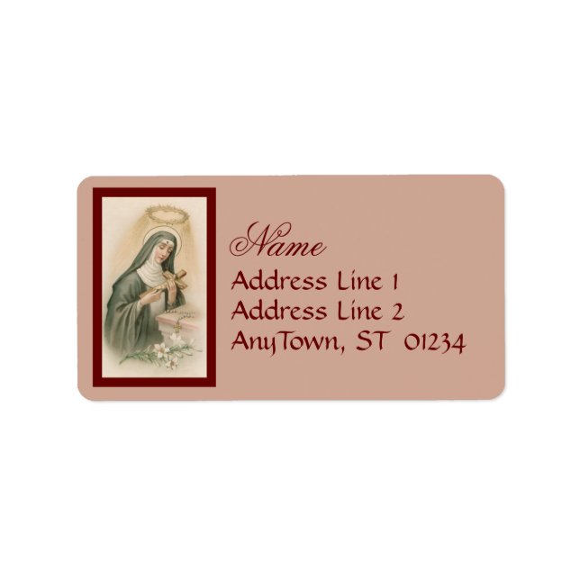 St. Rita of Cascia (M 015) Label (Front)