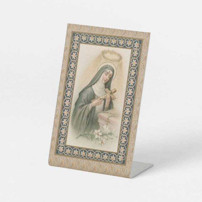 St. Rita of Cascia (M 015) Pedestal Sign (Front)