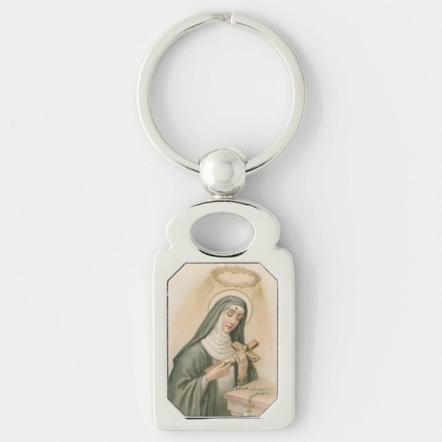 St. Rita of Cascia (M 015) Rectangular Metal Keychain (Front)