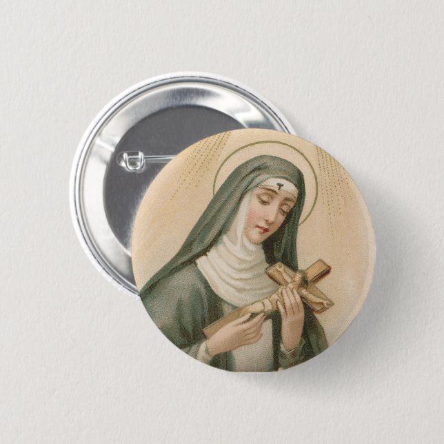 St. Rita of Cascia (M 015) Round Button (Front & Back)