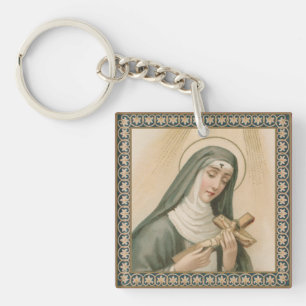 St. Rita of Cascia (M 015) Square Acrylic Keychain