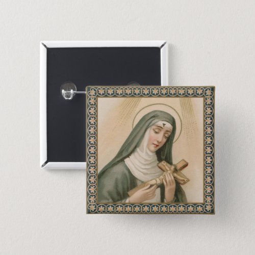 St Rita of Cascia M 015 Square Button