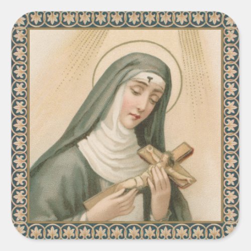 St Rita of Cascia M 015 Square Sticker