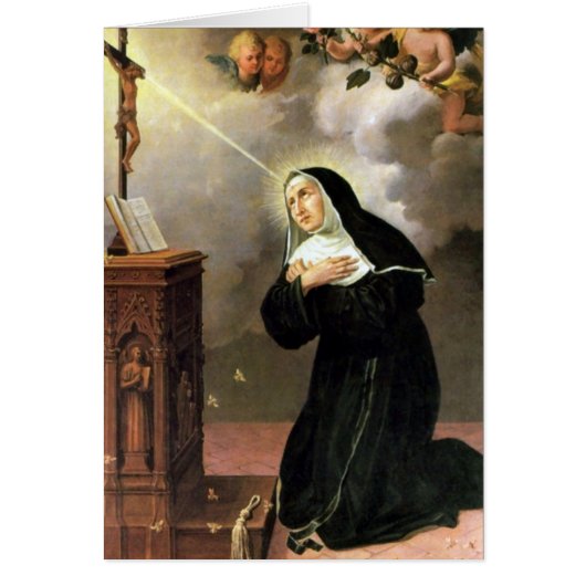 St. Rita of Cascia Religious Catholic Nun Angels Cards (Front)