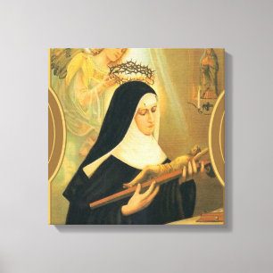 St. Rita of Cascia w/Crown of Thorns Angel Canvas Print