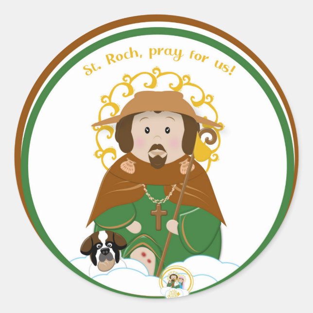 St. Roch Classic Round Sticker (Front)