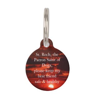 St. Roch, Patron Saint of Dogs Pet ID Tag