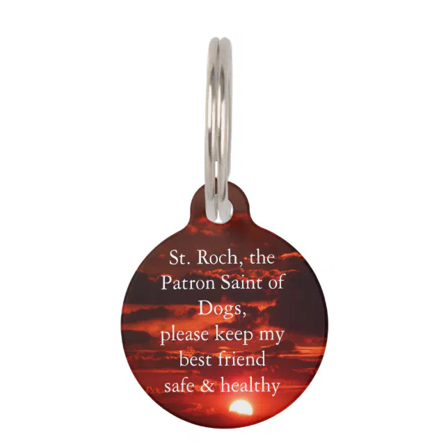 St. Roch, Patron Saint of Dogs Pet ID Tag | Zazzle