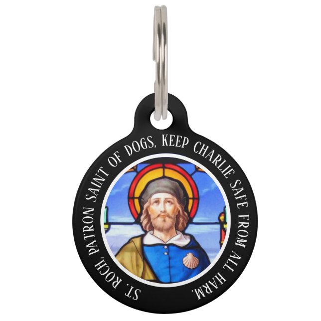 St. Roch Personalized Pet ID Tag (Front)