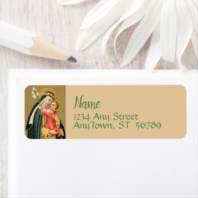 St. Rose of Lima and the Christ Child (M 023) Label (Insitu)