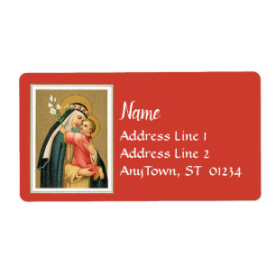 St. Rose of Lima and the Christ Child (M 023) Label