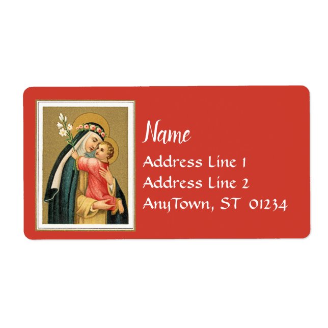 St. Rose of Lima and the Christ Child (M 023) Label (Front)