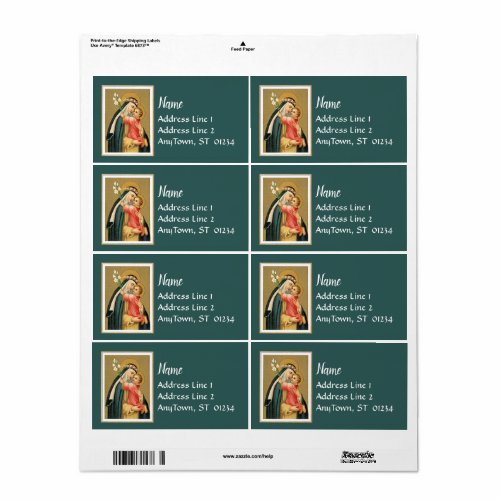 St Rose of Lima and the Christ Child M 023 Label