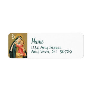 St. Rose of Lima and the Christ Child (M 023) Label