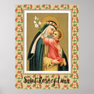 St. Rose of Lima and the Christ Child (M 023) Poster