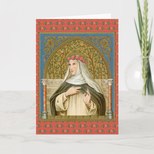 St. Rose of Lima (BK 020) Blank Greeting Card (Front)