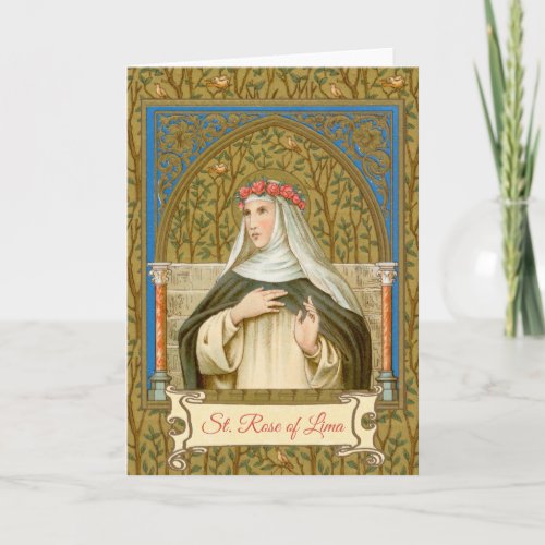 St Rose of Lima BK 020 Blank Greeting Card