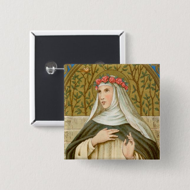 St. Rose of Lima (BK 020) Button (Front & Back)