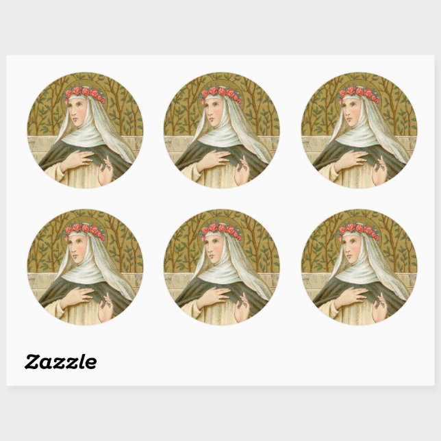 St. Rose of Lima (BK 020) Classic Round Sticker (Sheet)