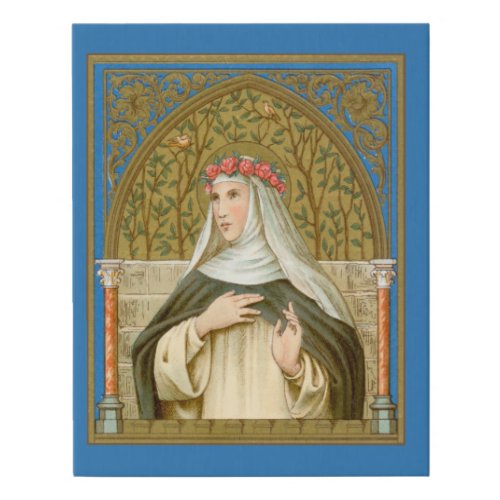 St Rose of Lima BK 020 Faux Canvas Print