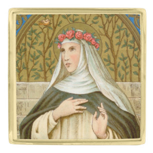 St. Rose of Lima (BK 020) Gold Finish Lapel Pin