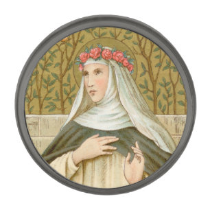 St. Rose of Lima (BK 020) Gunmetal Finish Lapel Pin
