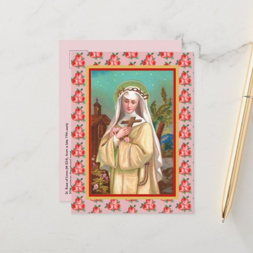 St Rose of Lima by Night M 024 Postcard