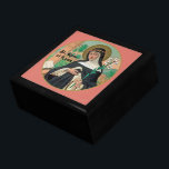 St. Rose of Lima (Detail; K 48) Gift Box<br><div class="desc">St. Rose of Lima (1586-1617) wanted to become a nun, but her father refused to allow it. Eventually, however, she was permitted to join the Third Order of St. Dominic to live out her apostolate at home. In this stylized portrait, St. Rose is clad in a Dominican habit consisting of...</div>