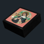 St. Rose of Lima (Detail; K 48) Gift Box<br><div class="desc">St. Rose of Lima (1586-1617) wanted to become a nun, but her father refused to allow it. Eventually, however, she was permitted to join the Third Order of St. Dominic to live out her apostolate at home. In this stylized portrait, St. Rose is clad in a Dominican habit consisting of...</div>