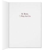 St. Rose of Lima Pray For Us Cards (Inside (Right))