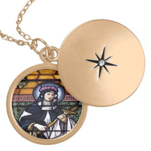 St. Rose of Lima Stained Glass Necklace