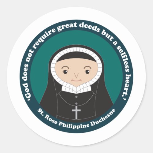 St Rose Philippine Duchesne Classic Round Sticker