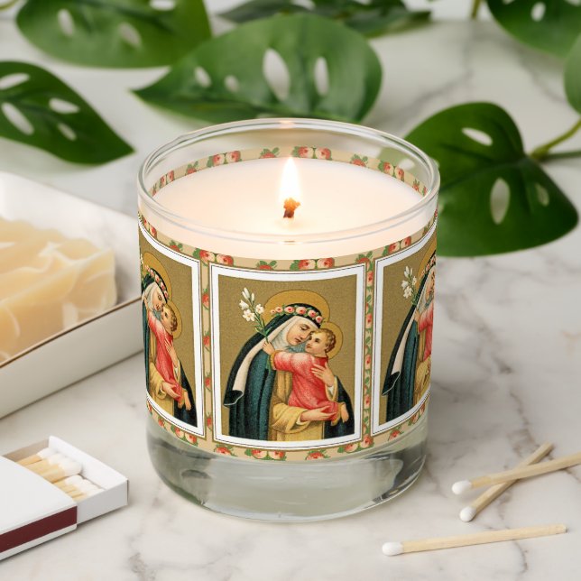 St Rose & the Christ Child (M 023) Scented Candle (Lit)