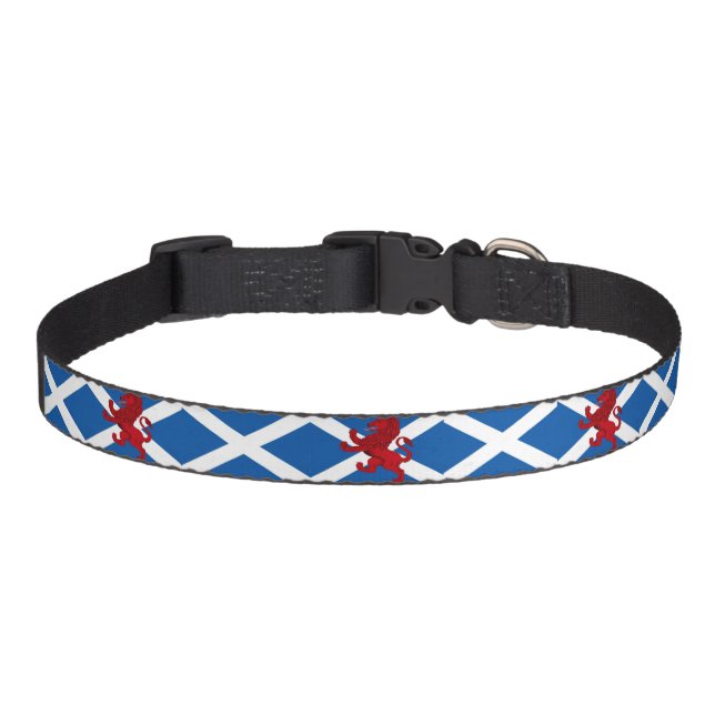 St./Saint Andrews flag, Scotland, Rampant lion Pet Collar (Front)