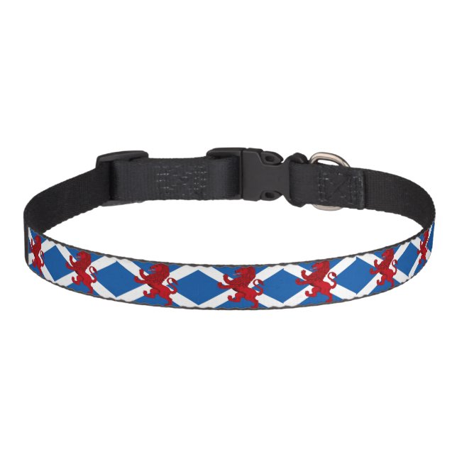 St./Saint Andrews flag, Scotland, Rampant lion Pet Collar (Front)