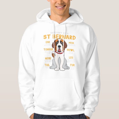 St Saint Bernard Anatomy Funny Dog Mom Dad G Hoodie