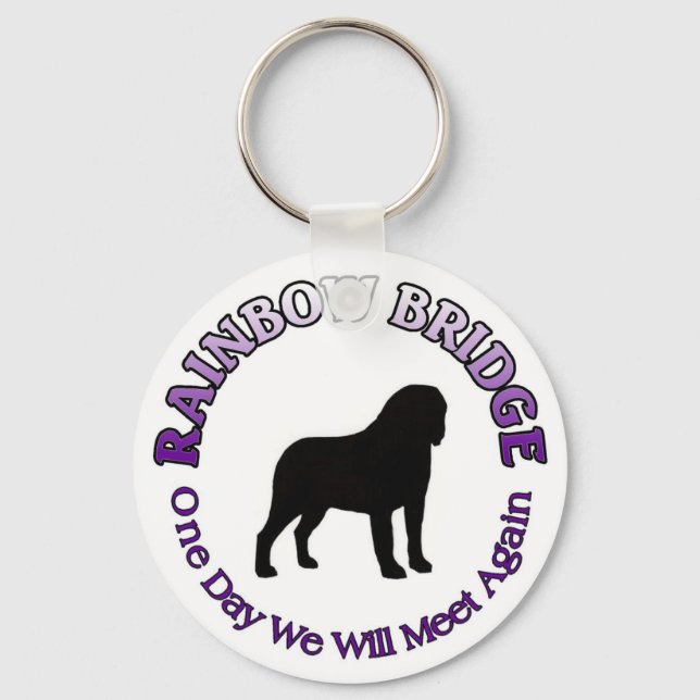 ST. SAINT BERNARD RAINBOW BRIDGE SYMPATHY KEYCHAIN (Front)